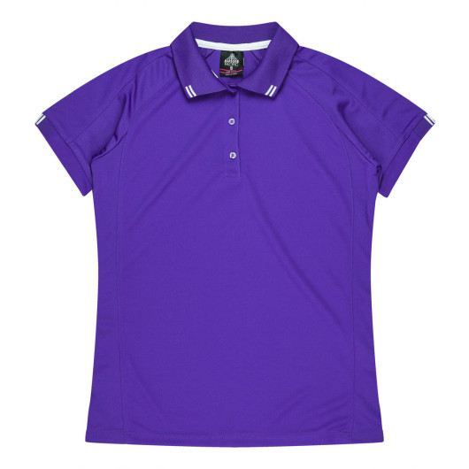 Watson Womens Polos Purple White
